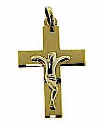 Picture of Straight Cross with Body of Christ Pendant gr 1,05 Yellow Gold 9k Unisex Woman Man 