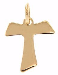 Picture of Saint Francis Tau Cross Pendant gr 0,8 Yellow Gold 9k Unisex Woman Man 
