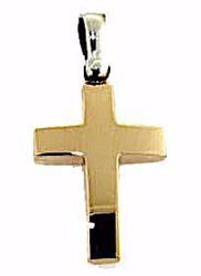 Picture of Simple Straight Cross Pendant gr 2,7 Rose solid Gold 18k Unisex Woman Man 