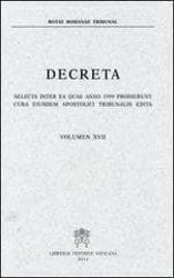 Immagine di Decreta selecta inter ea quae anno 1983 prodierunt cura eiusdem Apostolici Tribunalis edita. Volumen I anno 1983 Rotae Romanae Tribunal