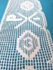 Picture of Bobbin Lace Chi Rho Alfa Omega Embroidery H. cm 13 (5,1 inch) pure Cotton White for Altar Tablecloth and Liturgical Vestments