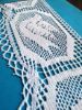 Picture of Bobbin Lace Dove Embroidery H. cm 10 (3,9 inch) pure Cotton White for Altar Tablecloth and Liturgical Vestments