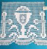 Picture of Bobbin Lace Cross and Chalice Embroidery H. cm 20 (7,9 inch) pure Cotton White for Altar Tablecloth and Liturgical Vestments