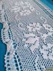 Picture of Bobbin Lace Floral Embroidery H. cm 16 (6,3) pure Cotton White for Altar Tablecloth and Liturgical Vestments