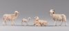 Picture of Lamb standing cm 10 (3,9 inch) Immanuel dressed Nativity Scene oriental style Val Gardena wood 