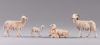 Picture of Lamb lying cm 12 (4,7 inch) Hannah Orient dressed Nativity Scene in Val Gardena wood