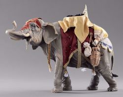 Imagen de Elefante con silla cm 12 (4,7 inch) Pesebre vestido Hannah Orient en madera Val Gardena