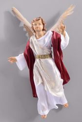 Picture of Glory Angel cm 55 (21,7 inch) Hannah Orient dressed nativity scene Val Gardena wood statue with fabric dresses 