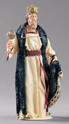 Picture of Caspar White Wise King cm 40 (15,7 inch) Hannah Orient dressed nativity scene Val Gardena wood statue with fabric dresses 