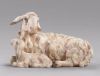 Immagine di Agnello sdraiato Presepe Hannah Alpin 20 cm legno e stoffa