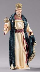 Picture of Caspar White Wise King cm 30 (11,8 inch) Hannah Orient dressed nativity scene Val Gardena wood statue with fabric dresses 