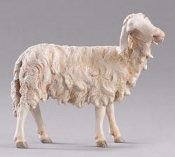 Picture of Sheep looking rightwards cm 30 (11,8 inch) Hannah Alpin dressed Nativity Scene in Val Gardena wood