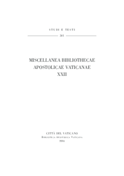 Picture of Miscellanea Bibliothecae Apostolicae Vaticanae (XXII)