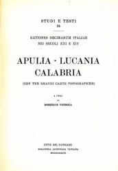 Picture of Rationes decimarum Italiae nei secoli XIII e XIV. Apulia-Lucania-Calabria - Le decime dei secoli XIII-XIV Domenico Vendola