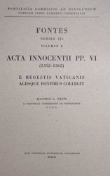 Picture of Acta Innocentii PP. VI (1352-1362) Pontificia Commissio ad Redigendum Codicem Iuris Canonici Orientalis