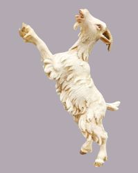 Imagen de Cabra que sube cm 10 (3,9 inch) Belén para vestir Homobono de madera y cobre 