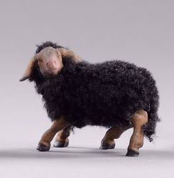 Picture of Lamb with wool cm 20 (7,9 inch) DIY undressed Homobonus Nativity in wood and copper