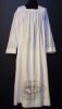 Picture of MADE TO MEASURE Square neck liturgical Alb with Fishes embroidery on tulle white cotton blend fabric