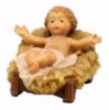 Picture of Infant Jesus with Cradle cm 6 (2,4 inch) Matteo Nativity Scene Oriental style oil colours Val Gardena wood