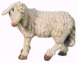 Picture of Standing Sheep cm 8 (3,1 inch) Raffaello Nativity Scene traditional style oil colours Val Gardena wood
