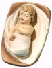 Picture of Infant Jesus with Cradle cm 8 (3,1 inch) Leonardo Nativity Scene traditional Arabic style oil colours Val Gardena wood