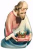 Picture of Melchior Wise King Kneeling cm 8 (3,1 inch) Leonardo Nativity Scene traditional Arabic style oil colours Val Gardena wood