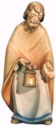 Immagine di San Giuseppe cm 12 (4,7 inch) Presepe Leonardo stile arabo tradizionale colori ad olio in legno Val Gardena