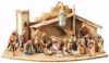 Immagine di Pecora Sdraiata 12 cm Presepe Leonardo legno colori a olio