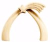 Picture of Stable with Star Stella Nativity 12 cm (4,7 inch) modern natural wood