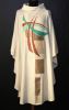 Picture of Chasuble Ring Neck Stylized Cross Embroidery Vatican Canvas Ivory, Red, Green, Violet