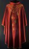 Picture of Modern Chasuble Ring Neck Dove Holy Spirit shading gold wool embroidery pure Wool Red