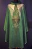 Picture of Modern Chasuble Ring Neck Grape shading gold wool embroidery pure Wool Green