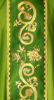 Picture of Chasuble Ring Neck Stolon in Floral Satin pure Wool Ivory, Red, Green, Violet