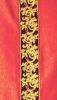 Picture of Chasuble Ring Neck Stolon and Collar in Dupion Floral pattern in laminated Wool Ivory Red Green Violet