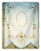 Immagine di PERSONALIZZATO Stendardo cm 89x115 in Raso Poliestere Ricamo Floreale Oro e Colori