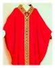 Picture of Chasuble Crystal rhinestones Gold filigree Embroidery Damascus Lily Ivory Red Green Violet