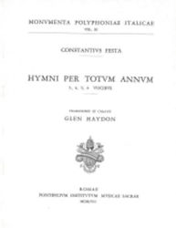 Picture of Hymni per totum annum 3, 4, 5, 6 vocibus Costanzo Festa Glen Haydon