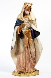 Immagine di Gaspare Re Magio Mulatto a piedi cm 180 (70 Inch) Presepe Fontanini Statua per Esterno in Resina