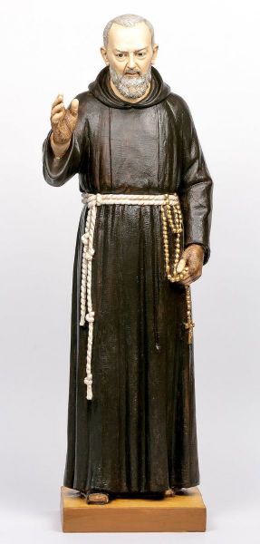 San Padre Pío de Pietrelcina cm 95 (37,40 Inch) Estatua Fontanini en Resina  pintada a mano para uso al aire libre 