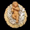 Immagine di Gesù Bambino e culla 2 pezzi Presepe Velardita 26 cm siciliano terracotta 