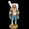 Picture of Shepherd with sheep on his shoulders Velardita Nativity 26 cm (10,2 inch) sicilian terracotta 