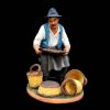 Picture of Basket-maker sitting Velardita Nativity 26 cm (10,2 inch) sicilian terracotta 