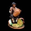 Picture of Dish-repairer sitting Velardita Nativity 26 cm (10,2 inch) sicilian terracotta 