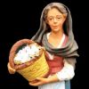 Picture of Woman with basket of eggs Velardita Nativity 26 cm (10,2 inch) sicilian terracotta 