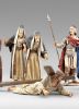 Picture of Via Crucis Group 10 pieces cm 20 (7,9 inch) Immanuel dressed Nativity Scene oriental style Val Gardena wood statues fabric clothes