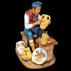 Picture of Decorator sitting Velardita Nativity 16 cm (6,3 inch) sicilian terracotta 