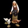 Picture of Woman feeding hens cm 16 (6,3 inch) Velardita Sicilian Nativity in Terracotta 