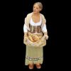 Immagine di Donna con Pane nel Grembiule cm 16 (6,3 inch) Presepe Siciliano Velardita in Terracotta 