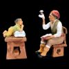 Picture of Grandfather and Grandchild Set cm 16 (6,3 inch) Velardita Sicilian Nativity in Terracotta 