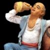 Picture of Drunk Man sitting Velardita Nativity 16 cm (6,3 inch) sicilian terracotta 